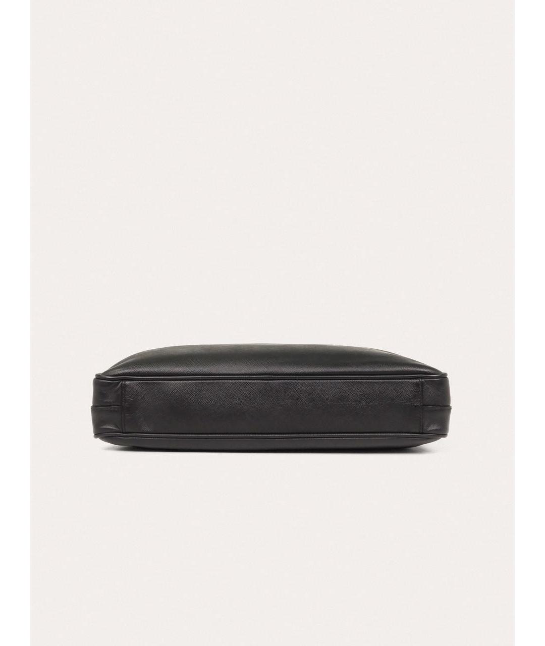 PRADA Черный кожаный портфель, фото 4