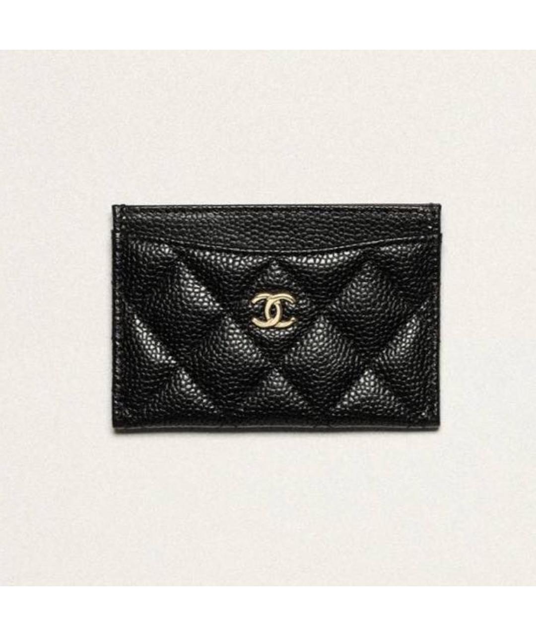 CHANEL Черный кожаный кардхолдер, фото 4