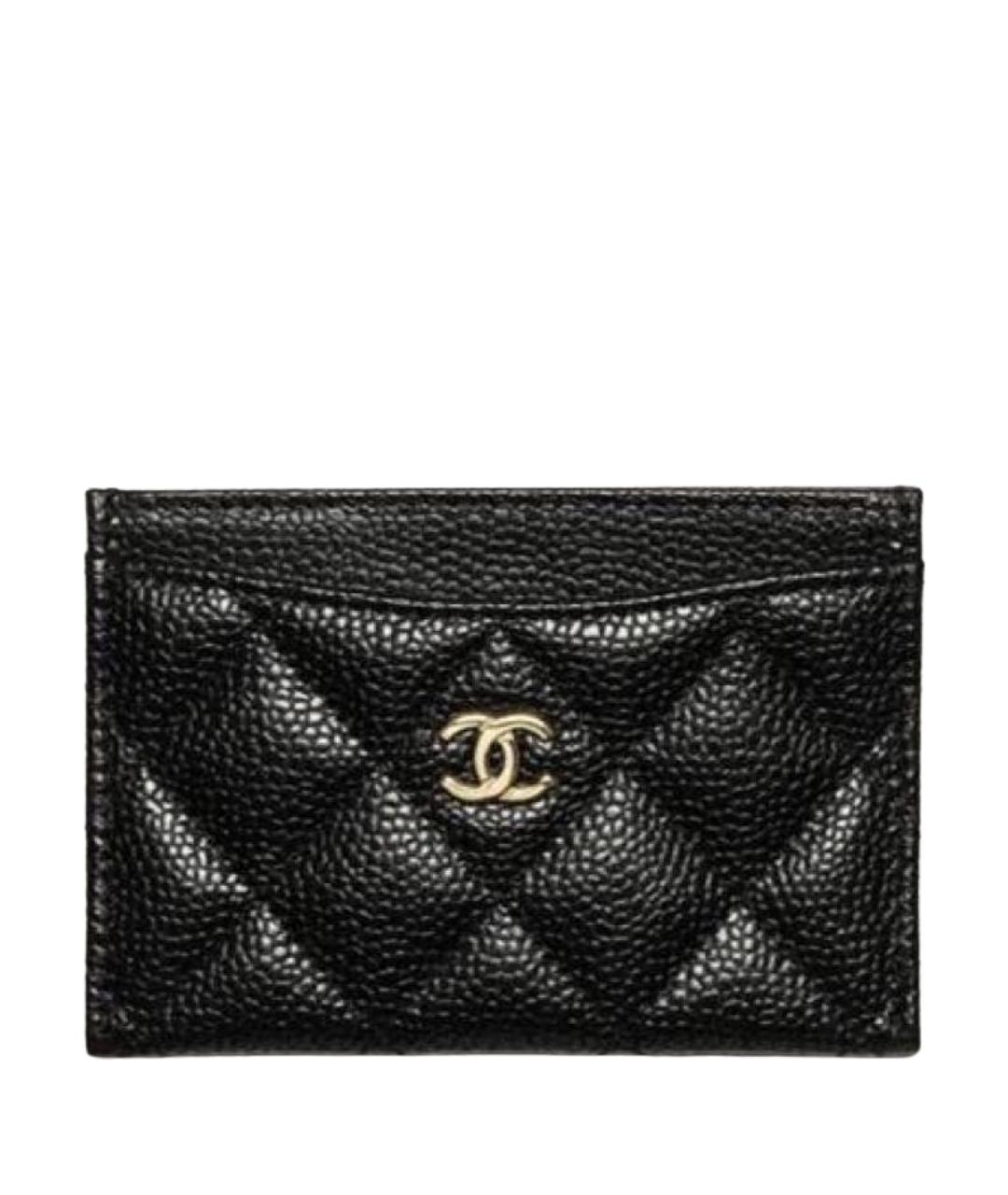 CHANEL Черный кожаный кардхолдер, фото 1