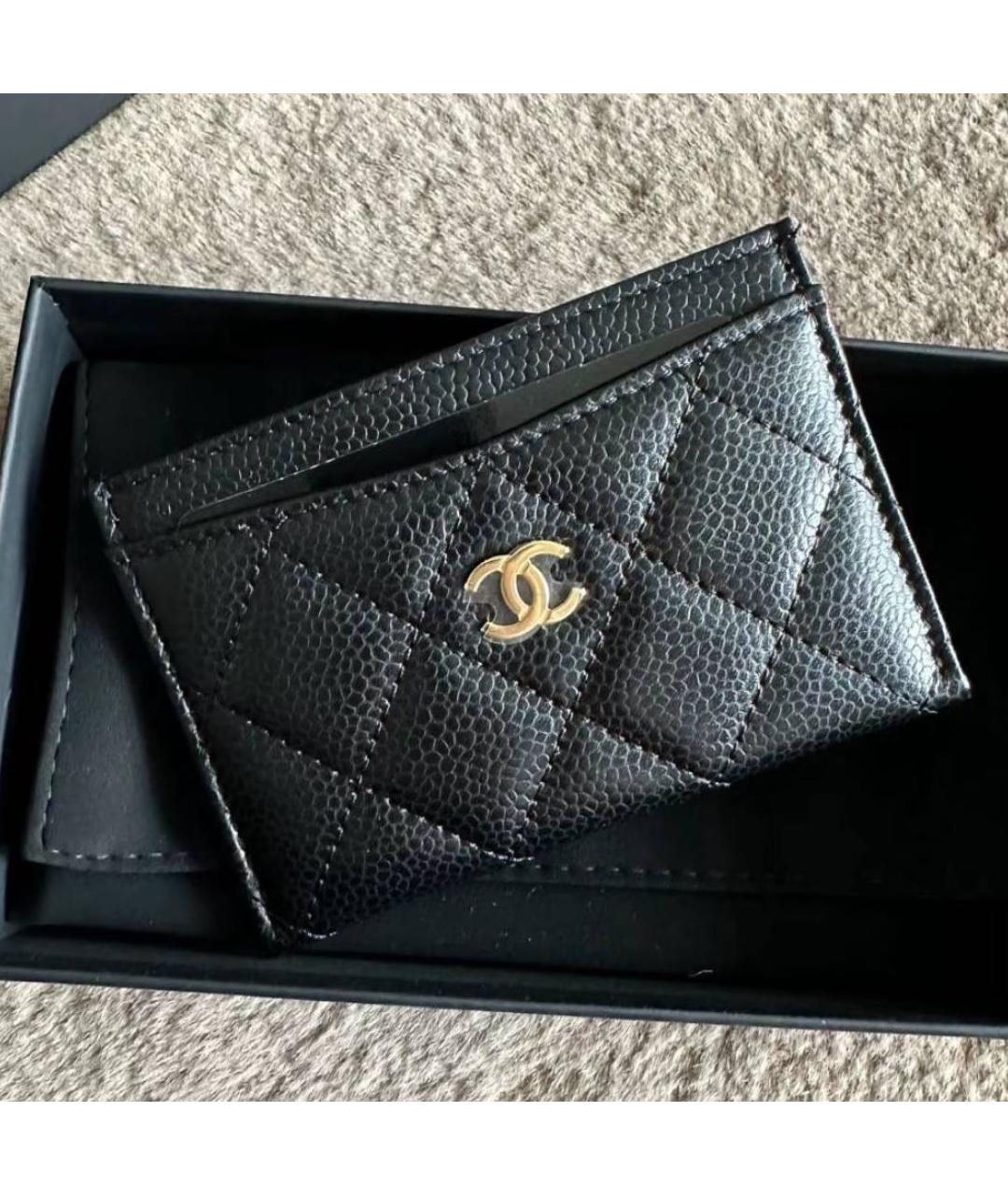 CHANEL Черный кожаный кардхолдер, фото 3