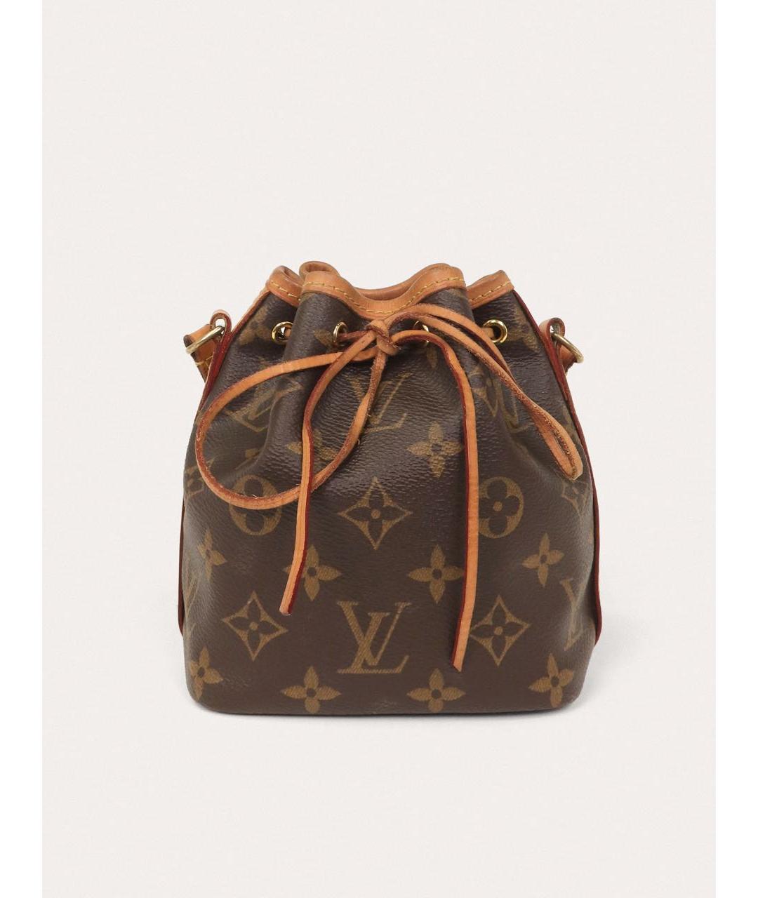 LOUIS VUITTON Коричневая кожаная сумка через плечо, фото 9