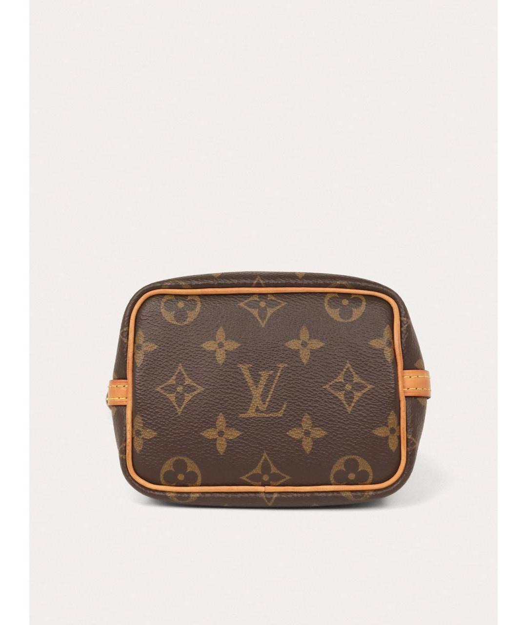 LOUIS VUITTON Коричневая кожаная сумка через плечо, фото 4