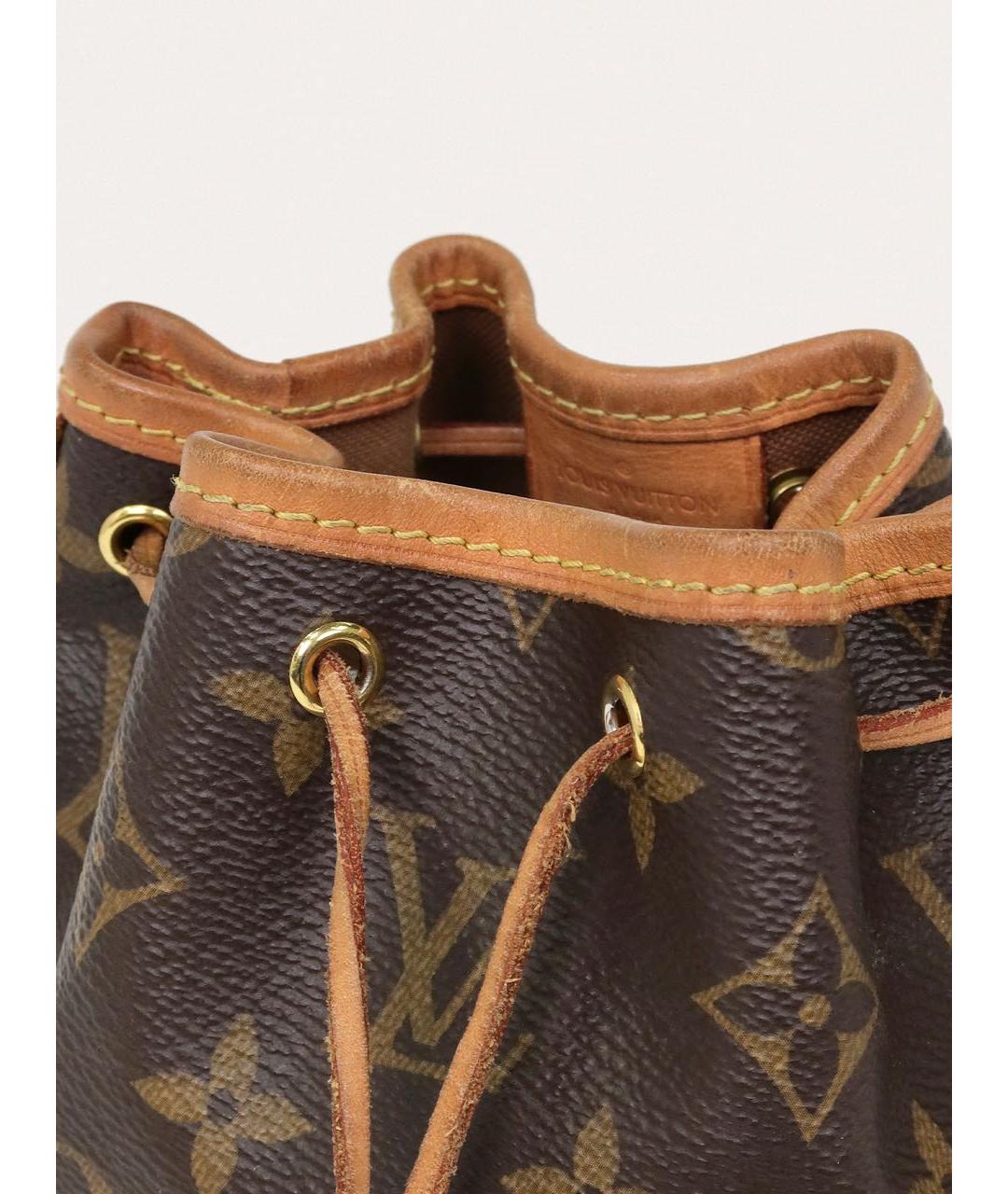 LOUIS VUITTON Коричневая кожаная сумка через плечо, фото 6