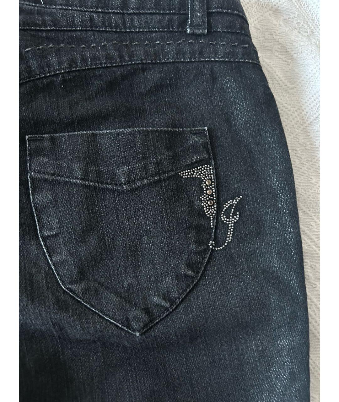 TRUSSARDI JEANS Черные хлопко-эластановые джинсы слим, фото 4