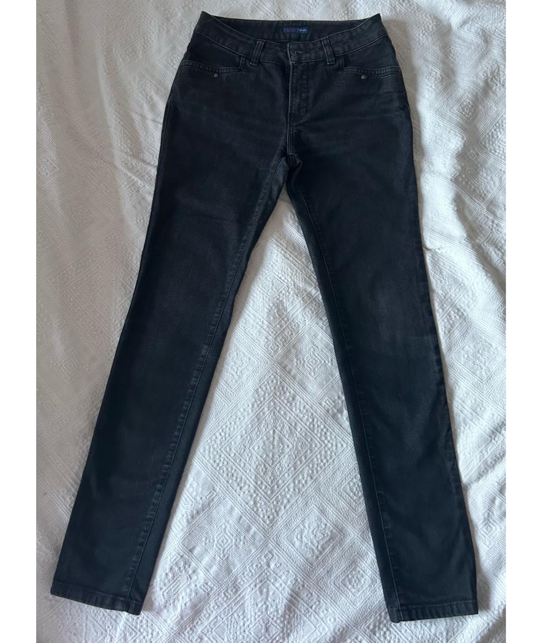 TRUSSARDI JEANS Черные хлопко-эластановые джинсы слим, фото 7