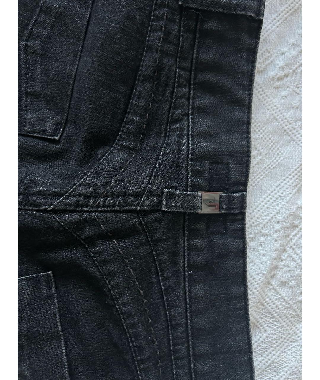 TRUSSARDI JEANS Черные хлопко-эластановые джинсы слим, фото 5