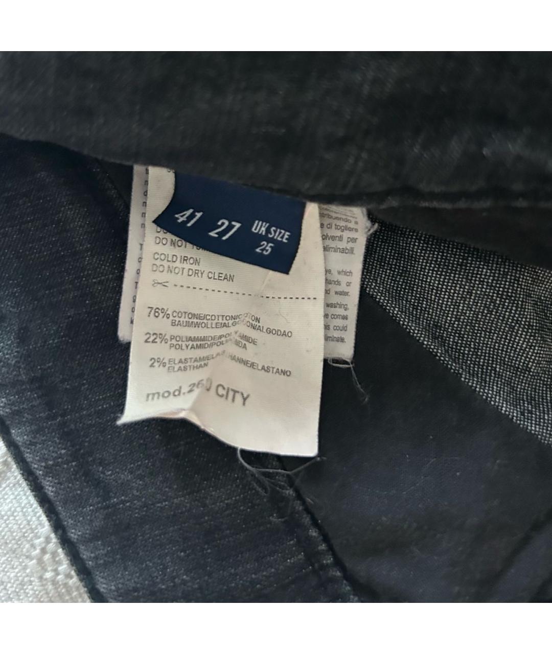 TRUSSARDI JEANS Черные хлопко-эластановые джинсы слим, фото 6