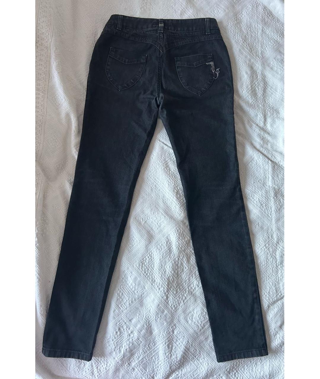 TRUSSARDI JEANS Черные хлопко-эластановые джинсы слим, фото 2