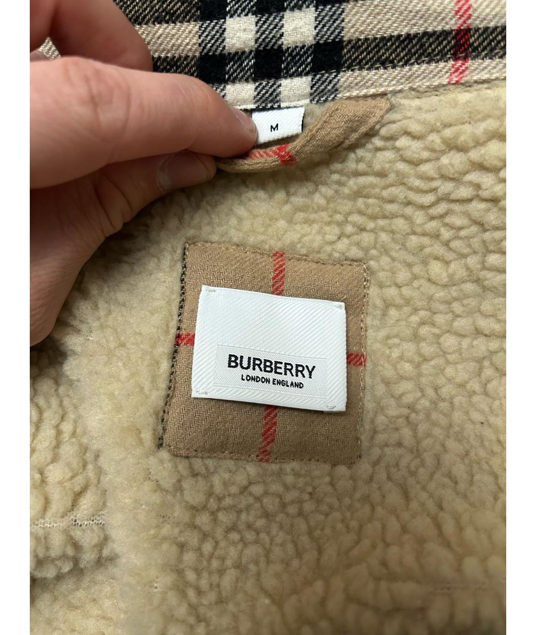 BURBERRY Бежевая хлопковая куртка, фото 3