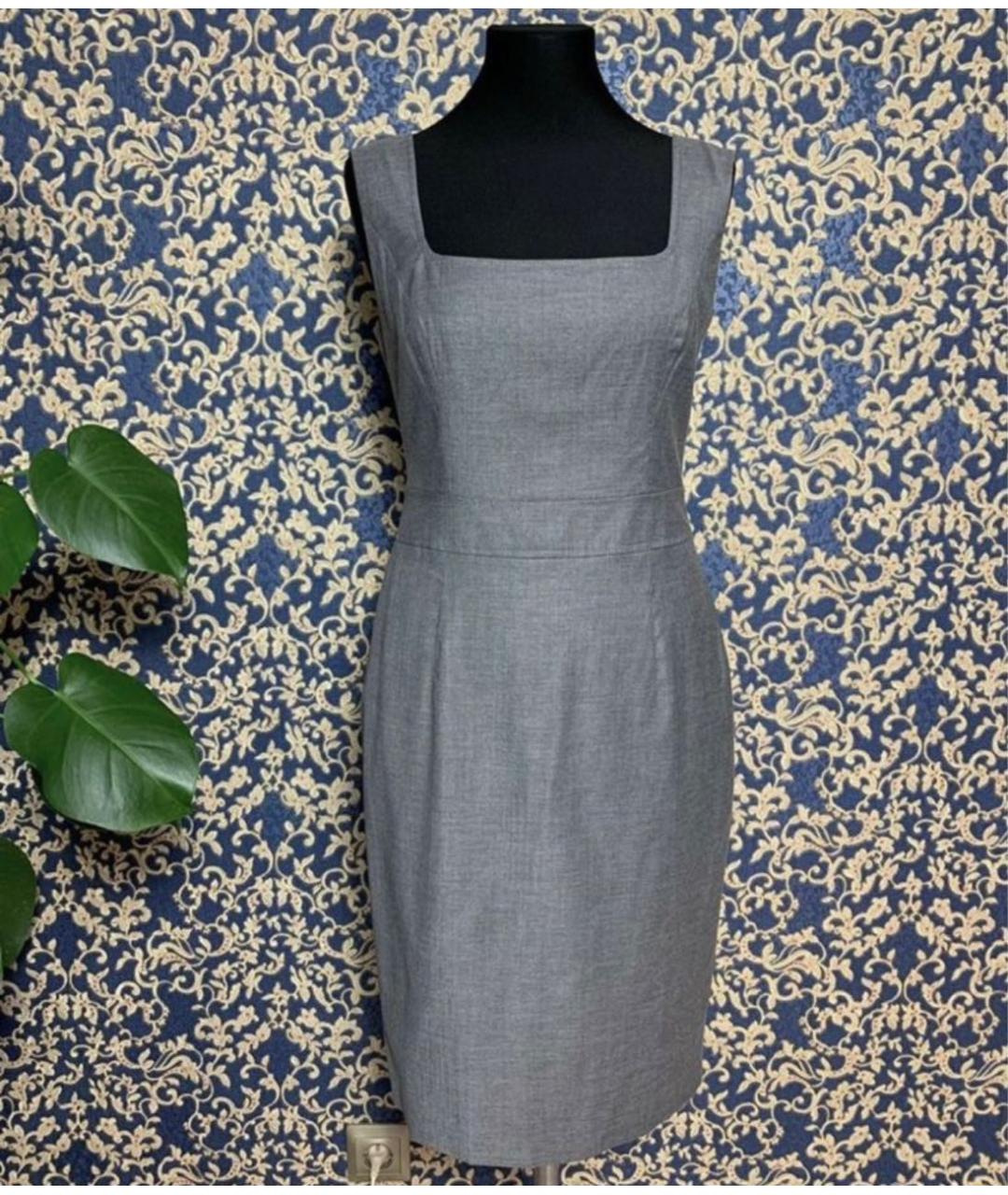 ESCADA Серое шерстяное повседневное платье, фото 8