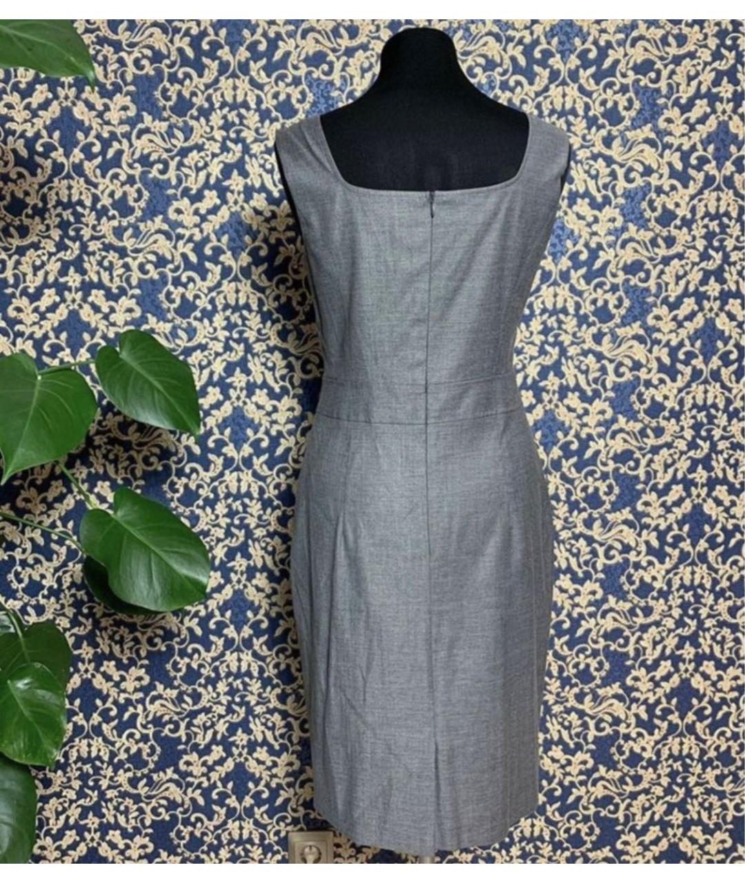 ESCADA Серое шерстяное повседневное платье, фото 2
