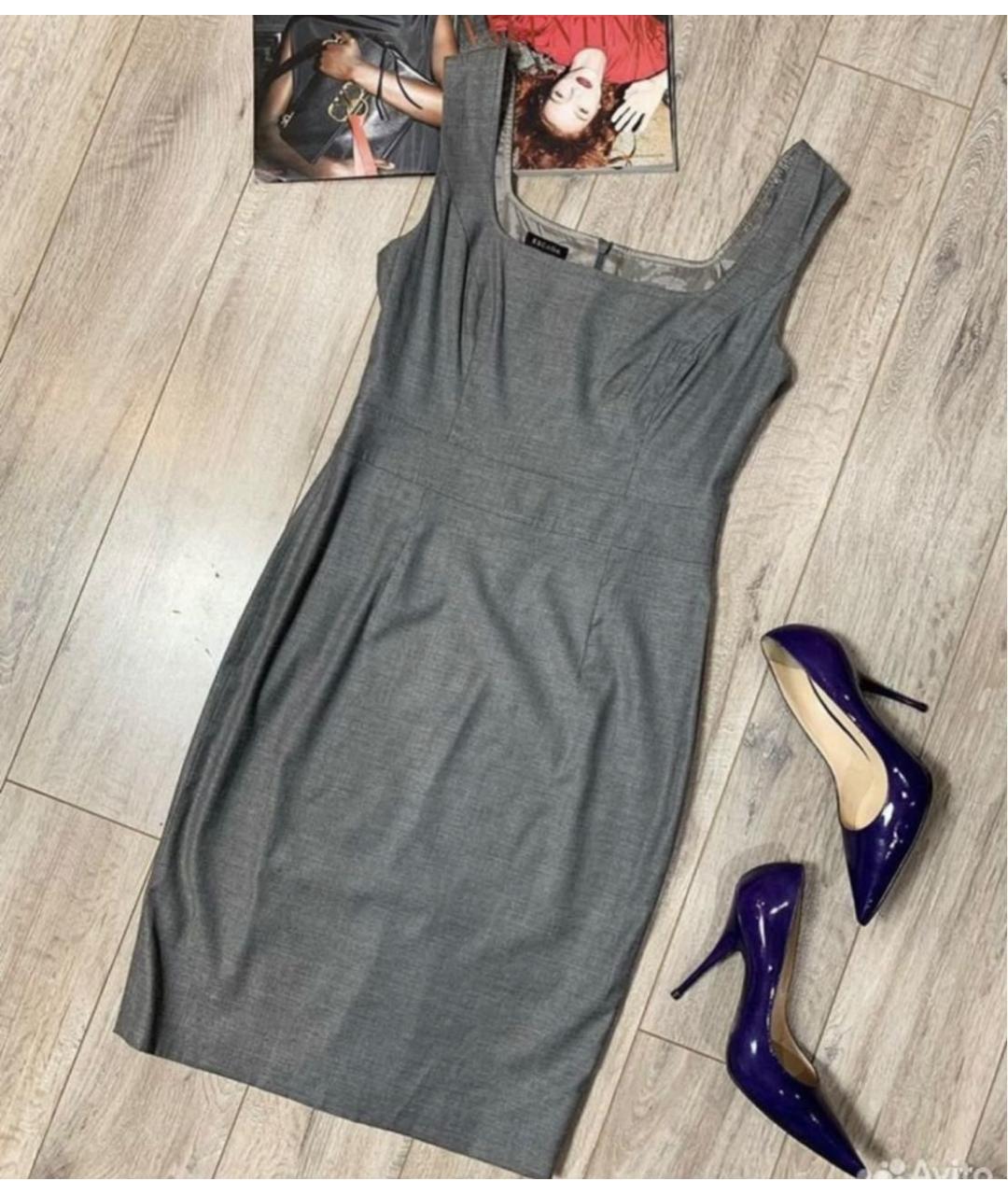 ESCADA Серое шерстяное повседневное платье, фото 3