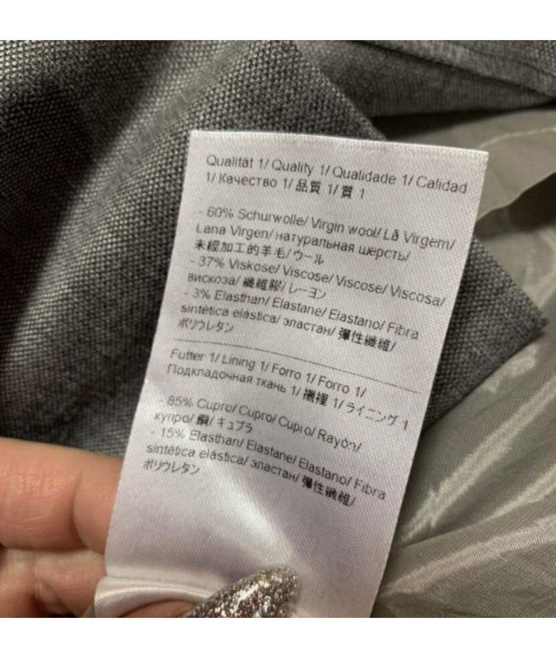 ESCADA Серое шерстяное повседневное платье, фото 6