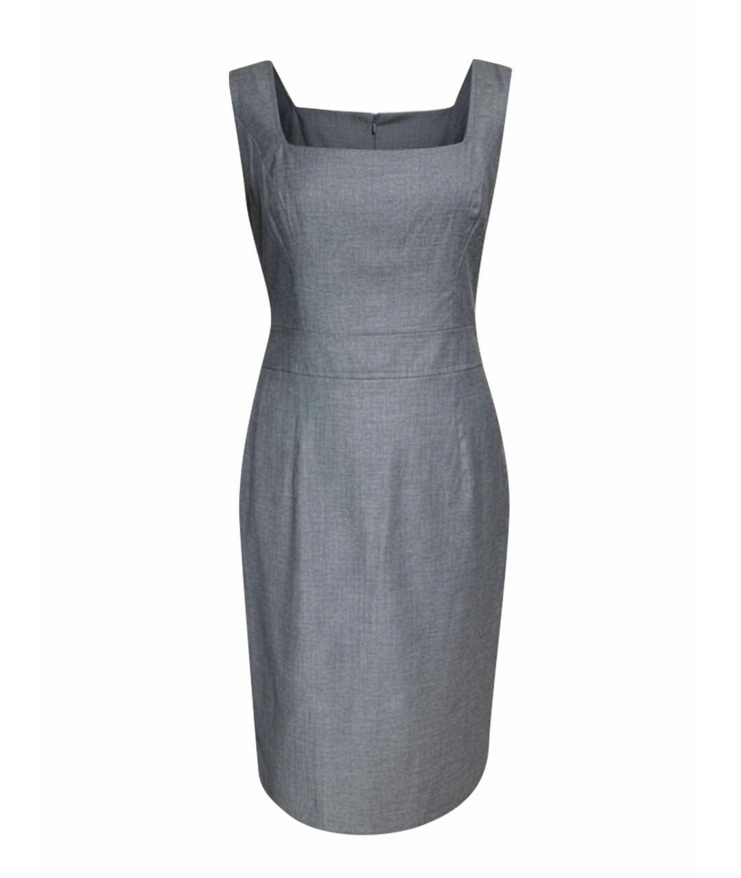 ESCADA Серое шерстяное повседневное платье, фото 1