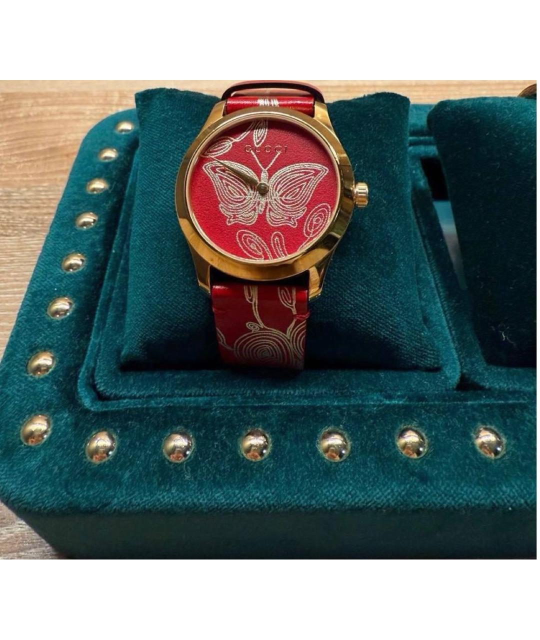 GUCCI Красные часы, фото 2