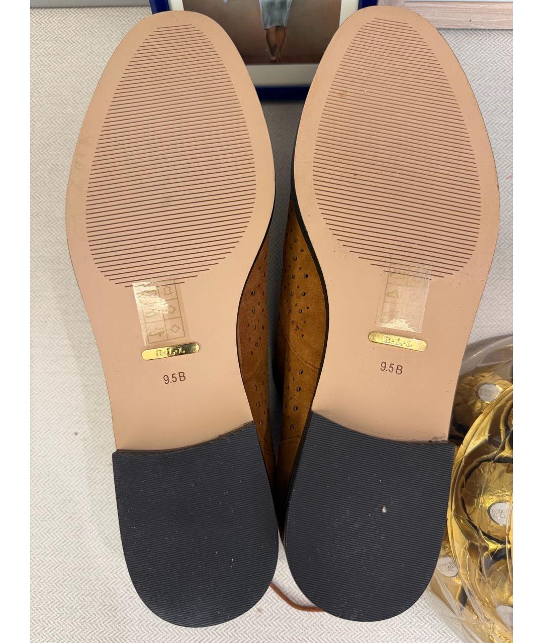 RALPH LAUREN Коричневые замшевые брогги и оксфорды, фото 5