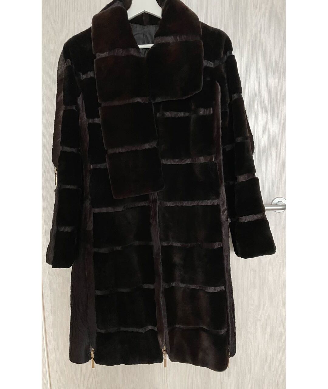 FENDI Коричневая меховая шуба, фото 7