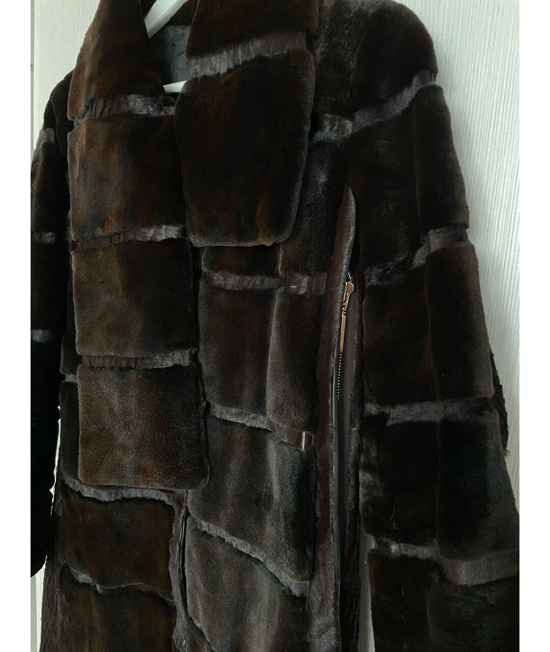 FENDI Коричневая меховая шуба, фото 3