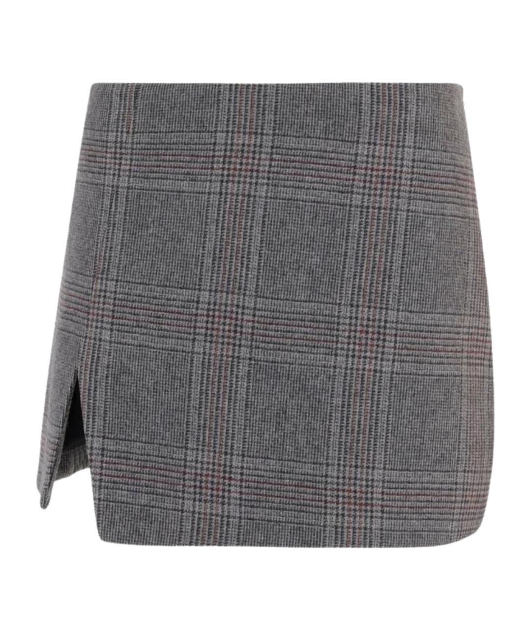 THE GARMENT Серая шерстяная юбка мини, фото 1