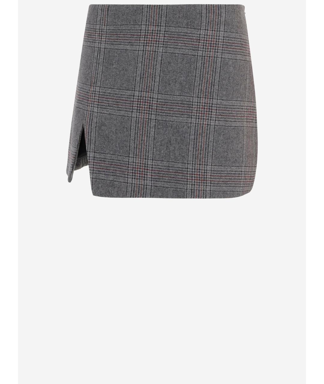 THE GARMENT Серая шерстяная юбка мини, фото 4
