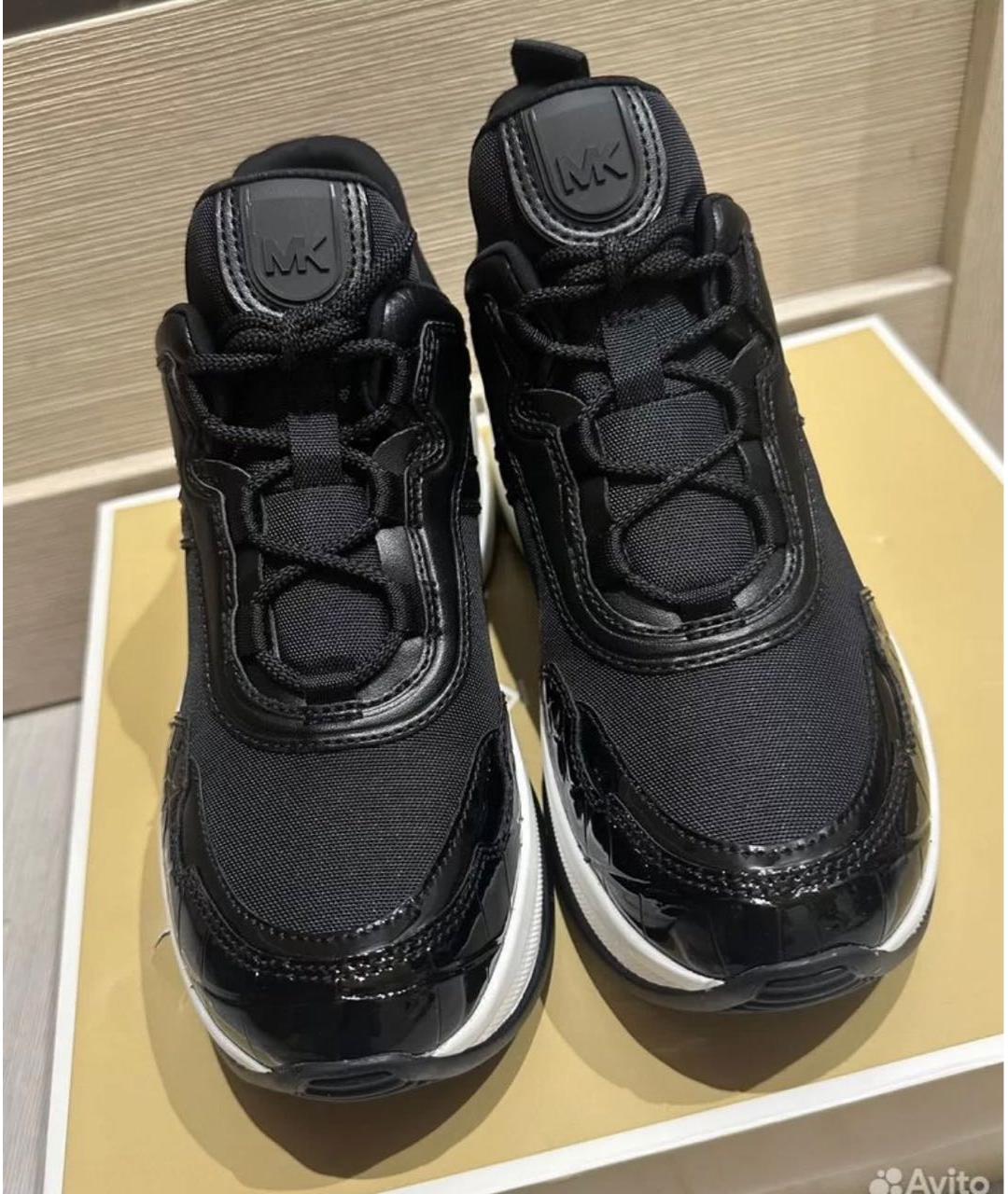 MICHAEL KORS Черные кроссовки из искусственной кожи, фото 2