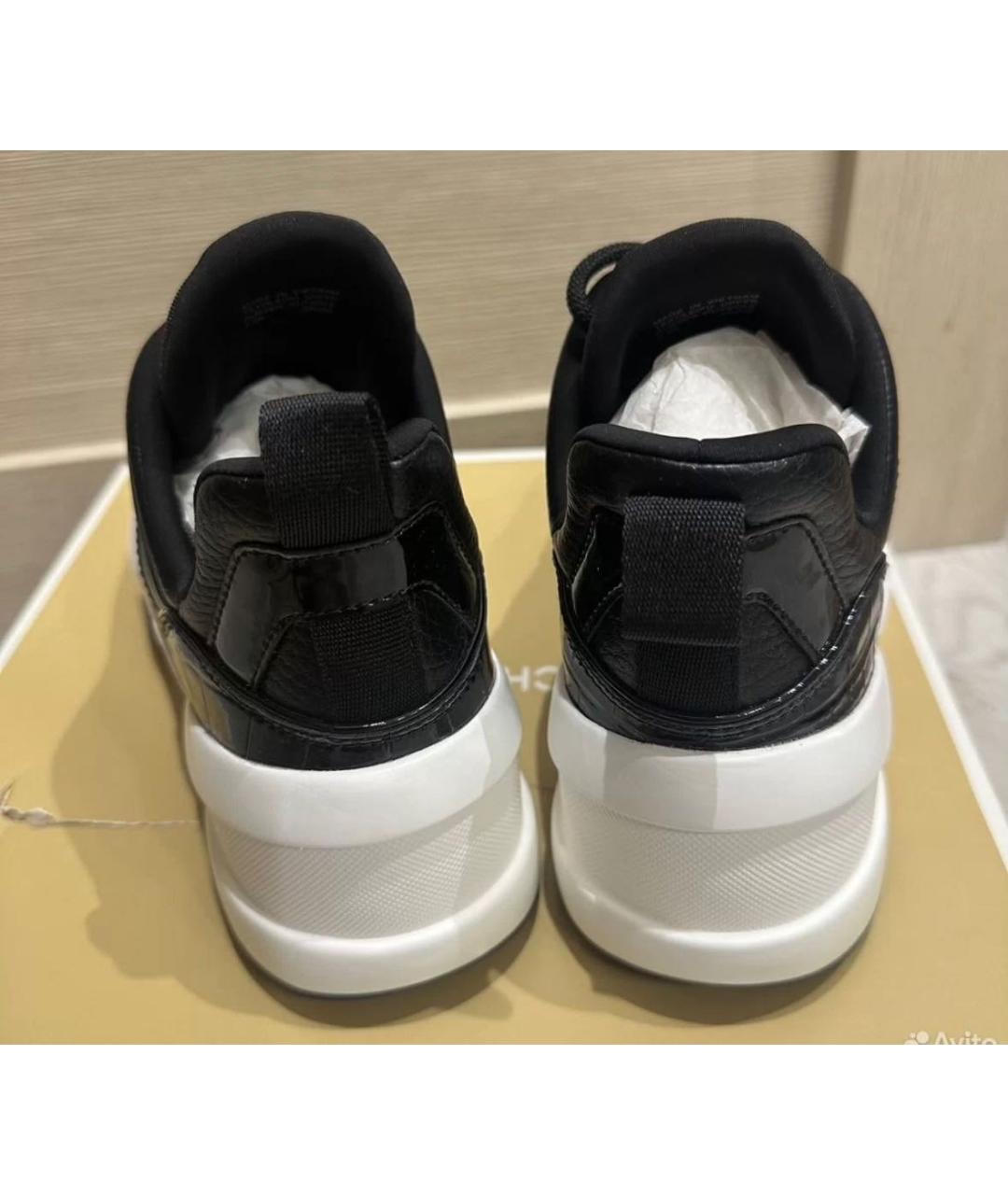 MICHAEL KORS Черные кроссовки из искусственной кожи, фото 4