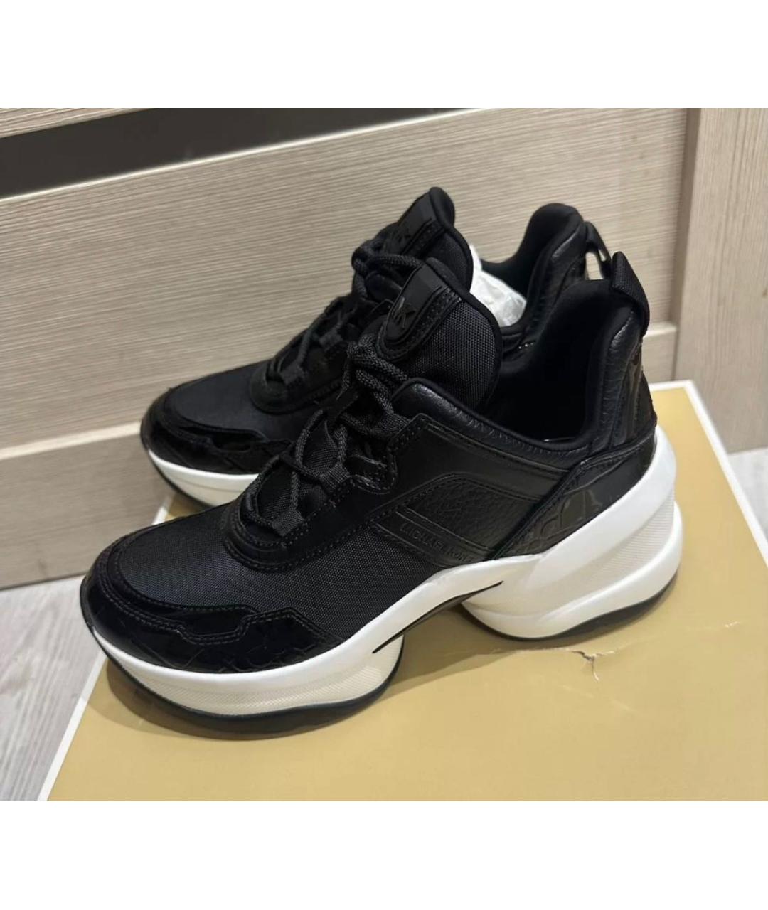 MICHAEL KORS Черные кроссовки из искусственной кожи, фото 5