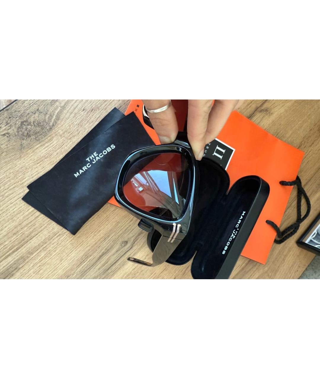 MARC JACOBS Черные пластиковые солнцезащитные очки, фото 4