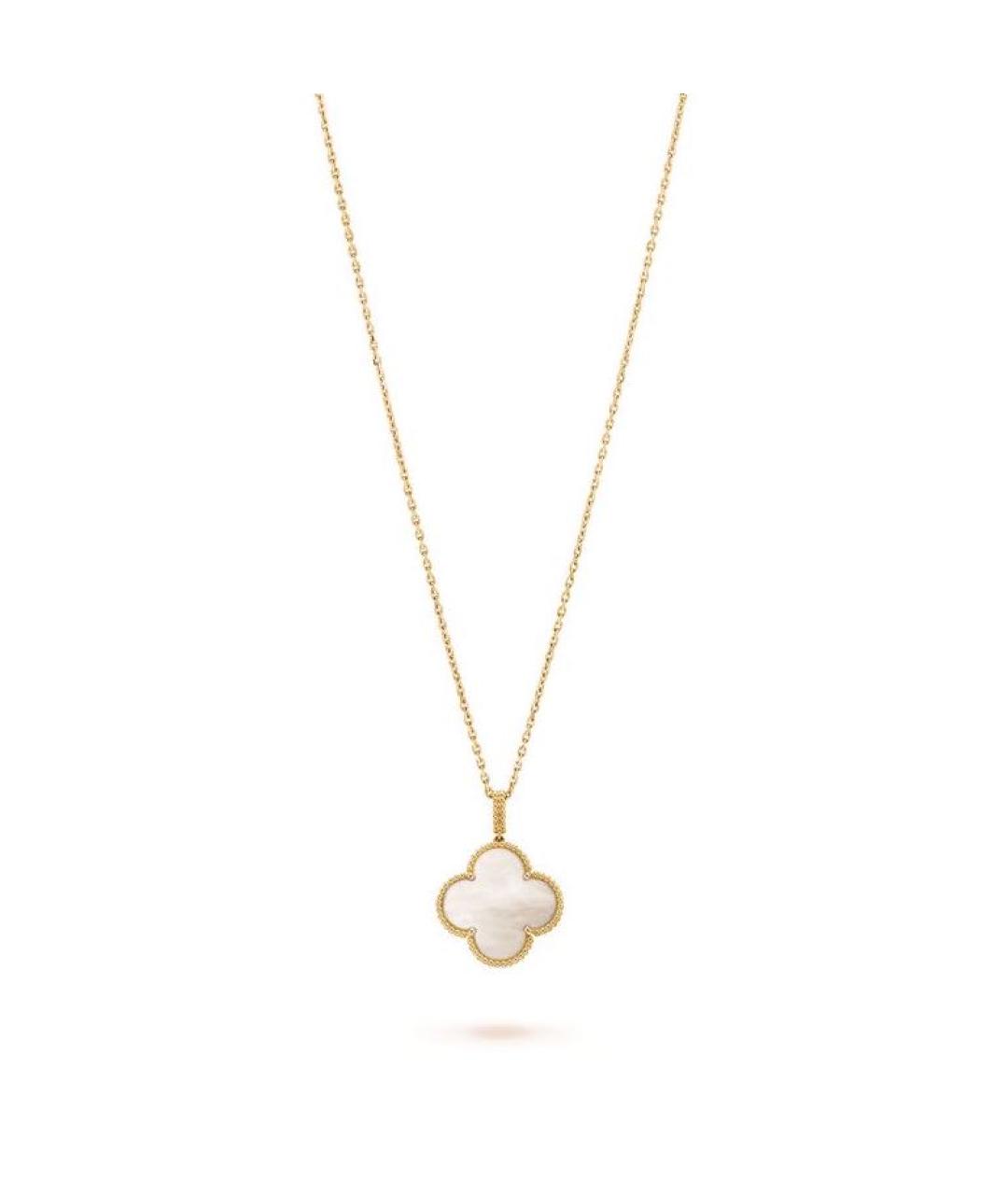 VAN CLEEF & ARPELS Белая подвеска из желтого золота, фото 2