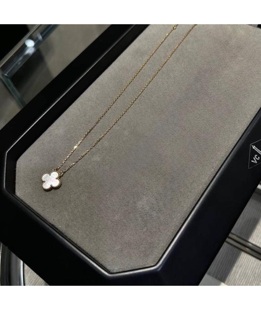VAN CLEEF & ARPELS Белая подвеска из желтого золота, фото 3