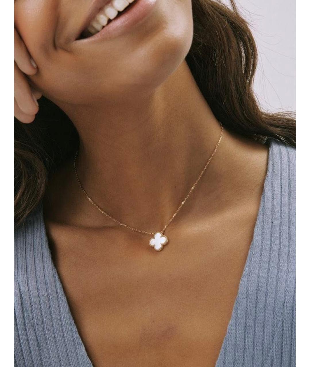 VAN CLEEF & ARPELS Белая подвеска из желтого золота, фото 4