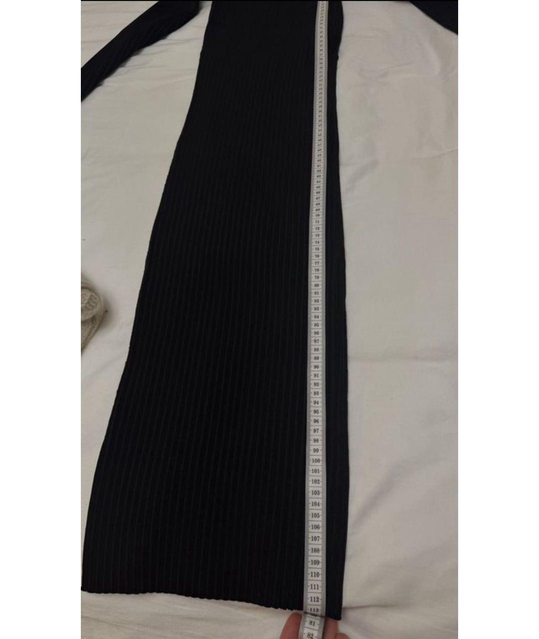 ACNE STUDIOS Черное хлопко-эластановое повседневное платье, фото 6