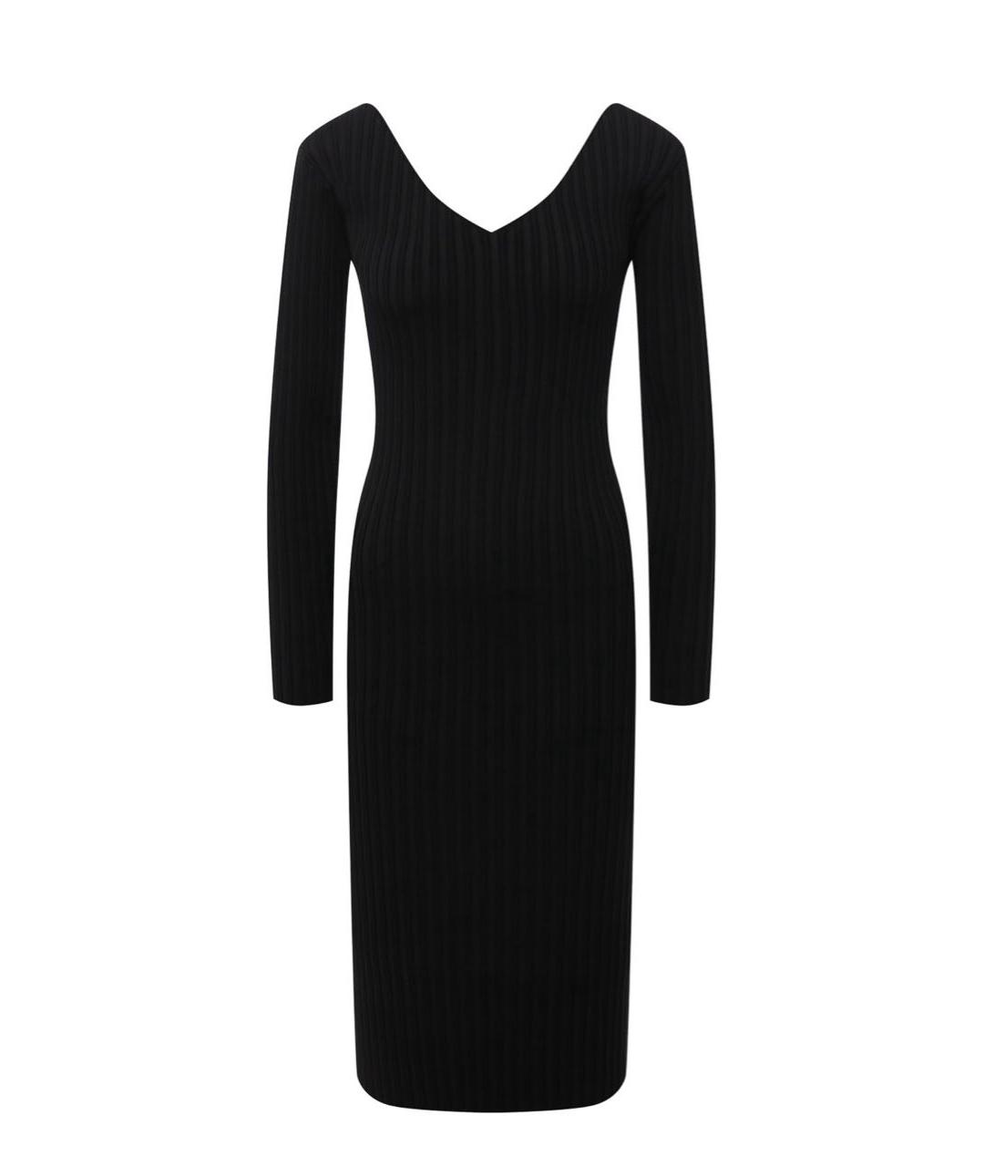 ACNE STUDIOS Черное хлопко-эластановое повседневное платье, фото 1