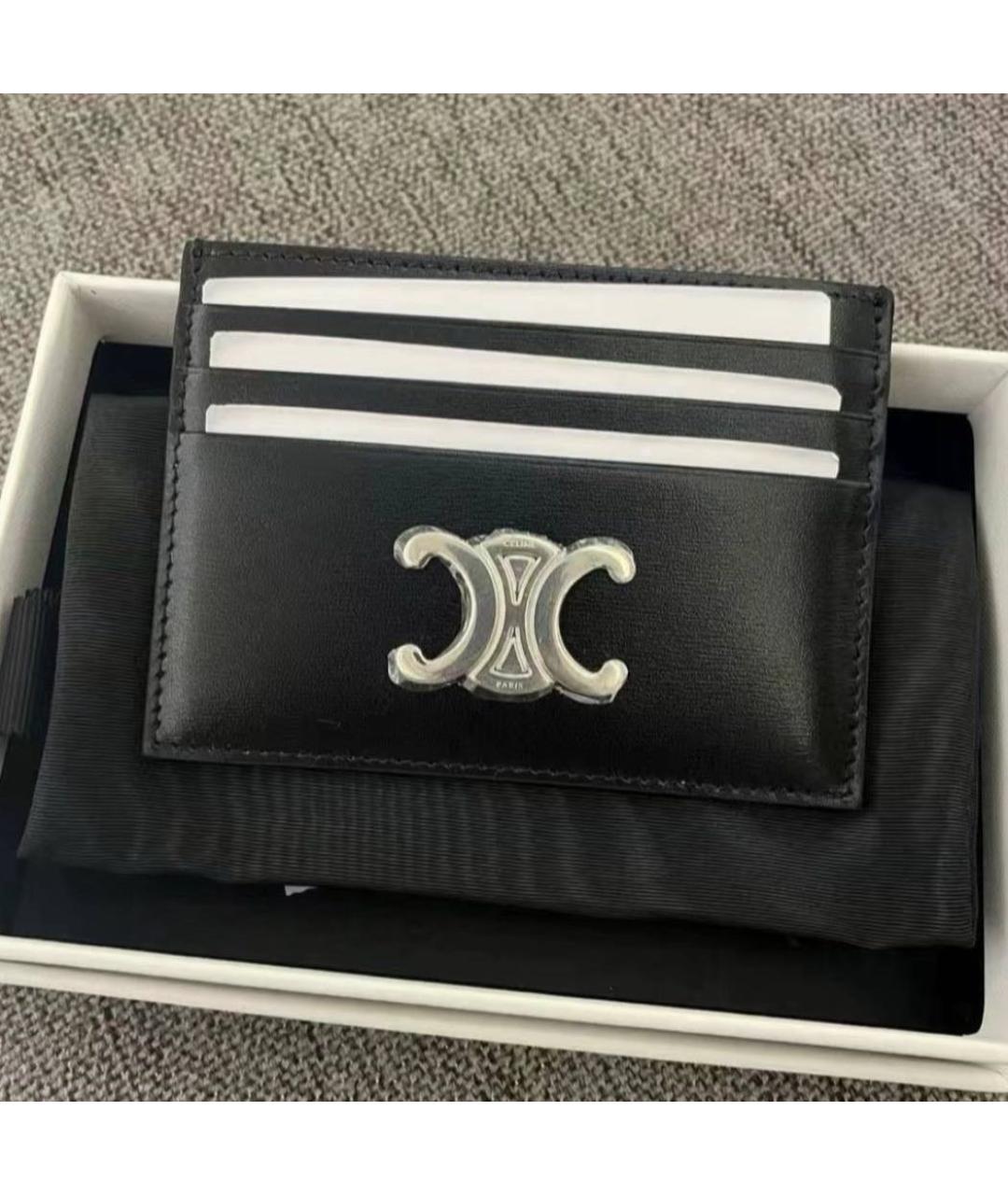 CELINE Черный кожаный кардхолдер, фото 5
