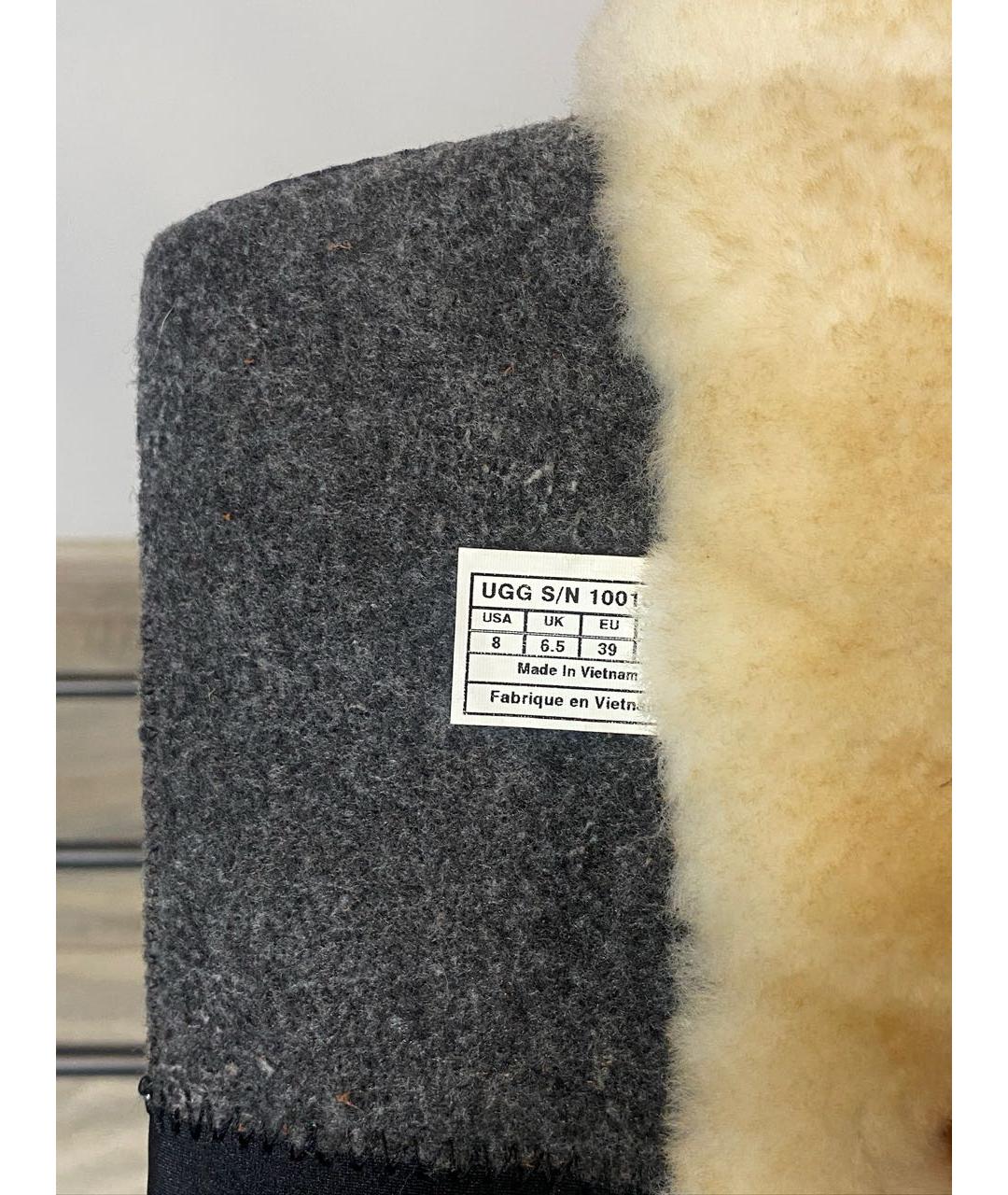 UGG AUSTRALIA Коричневые кожаные сапоги, фото 7