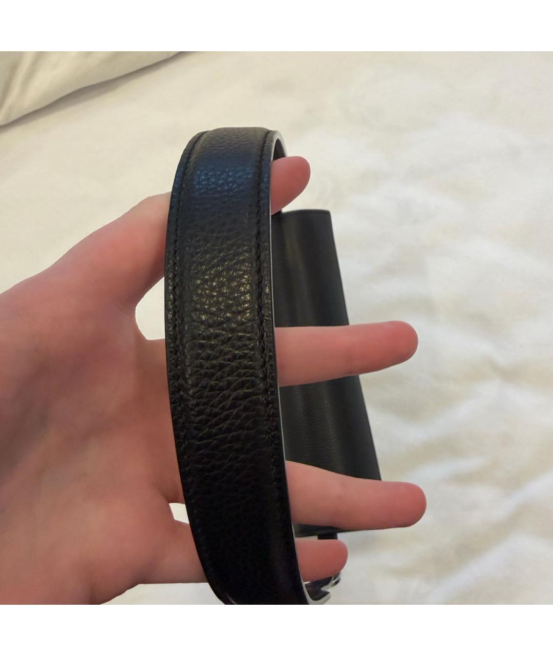 Savette Черная кожаная сумка с короткими ручками, фото 6