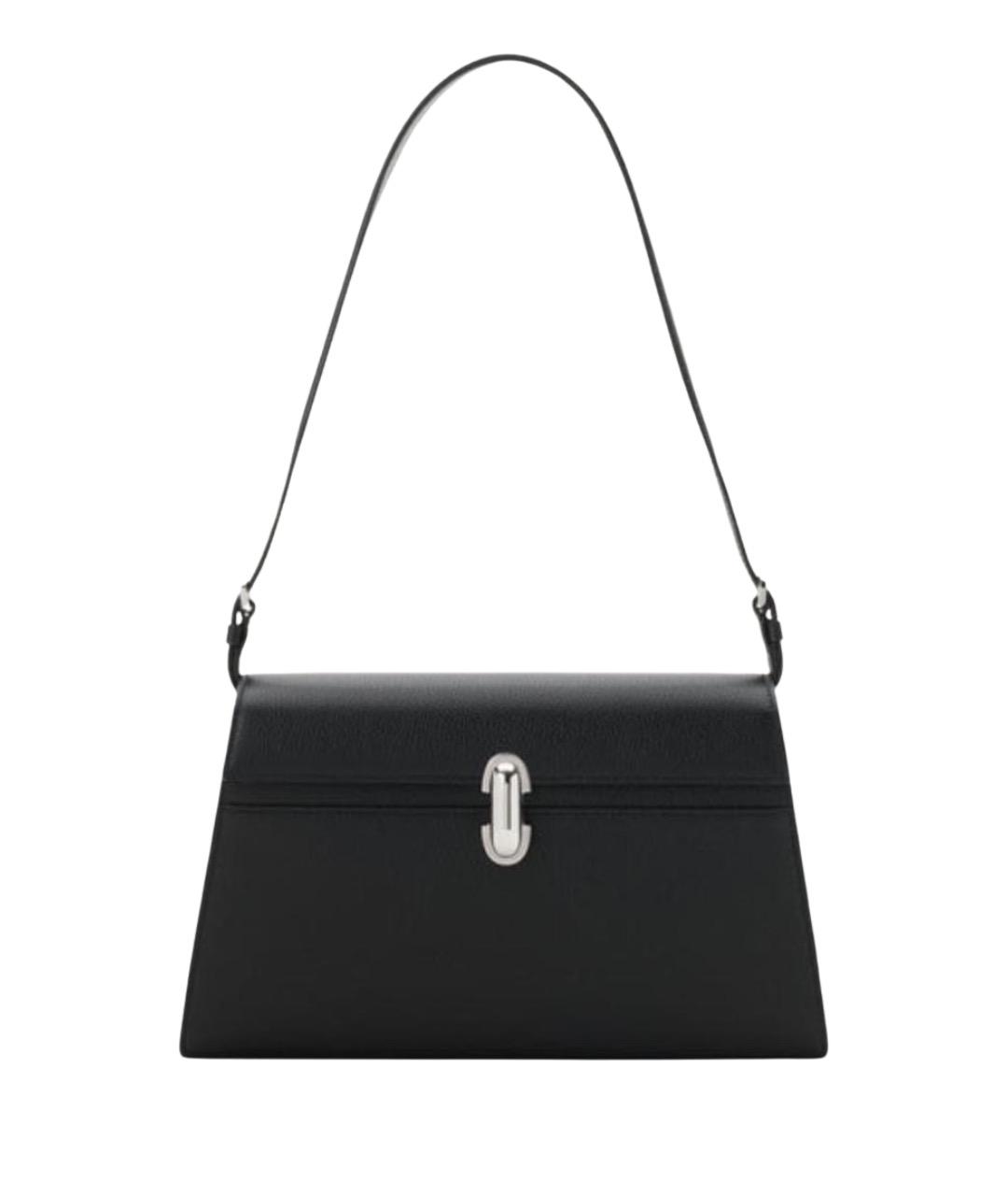 Savette Черная кожаная сумка с короткими ручками, фото 1