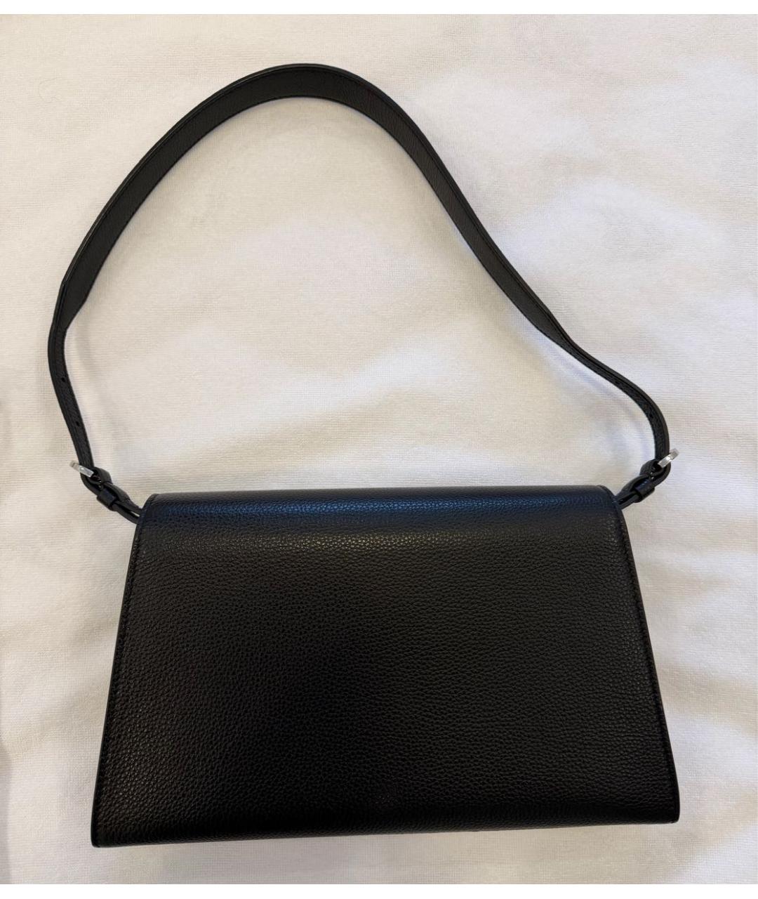 Savette Черная кожаная сумка с короткими ручками, фото 3