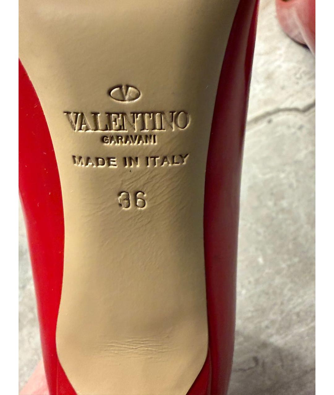 VALENTINO Красные туфли из лакированной кожи, фото 5