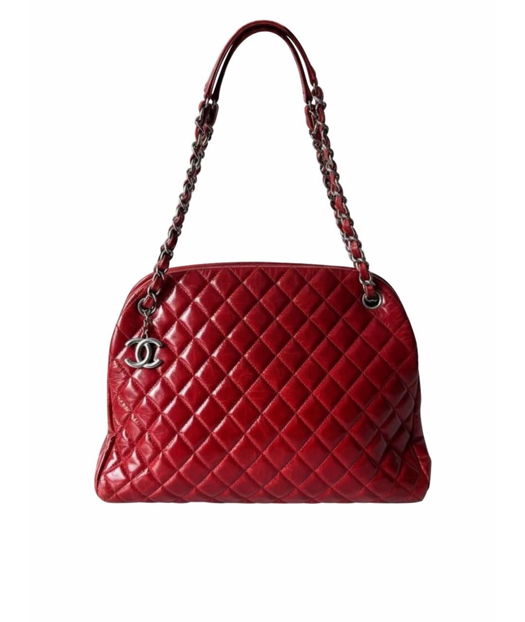 CHANEL Красная сумка тоут из лакированной кожи, фото 1