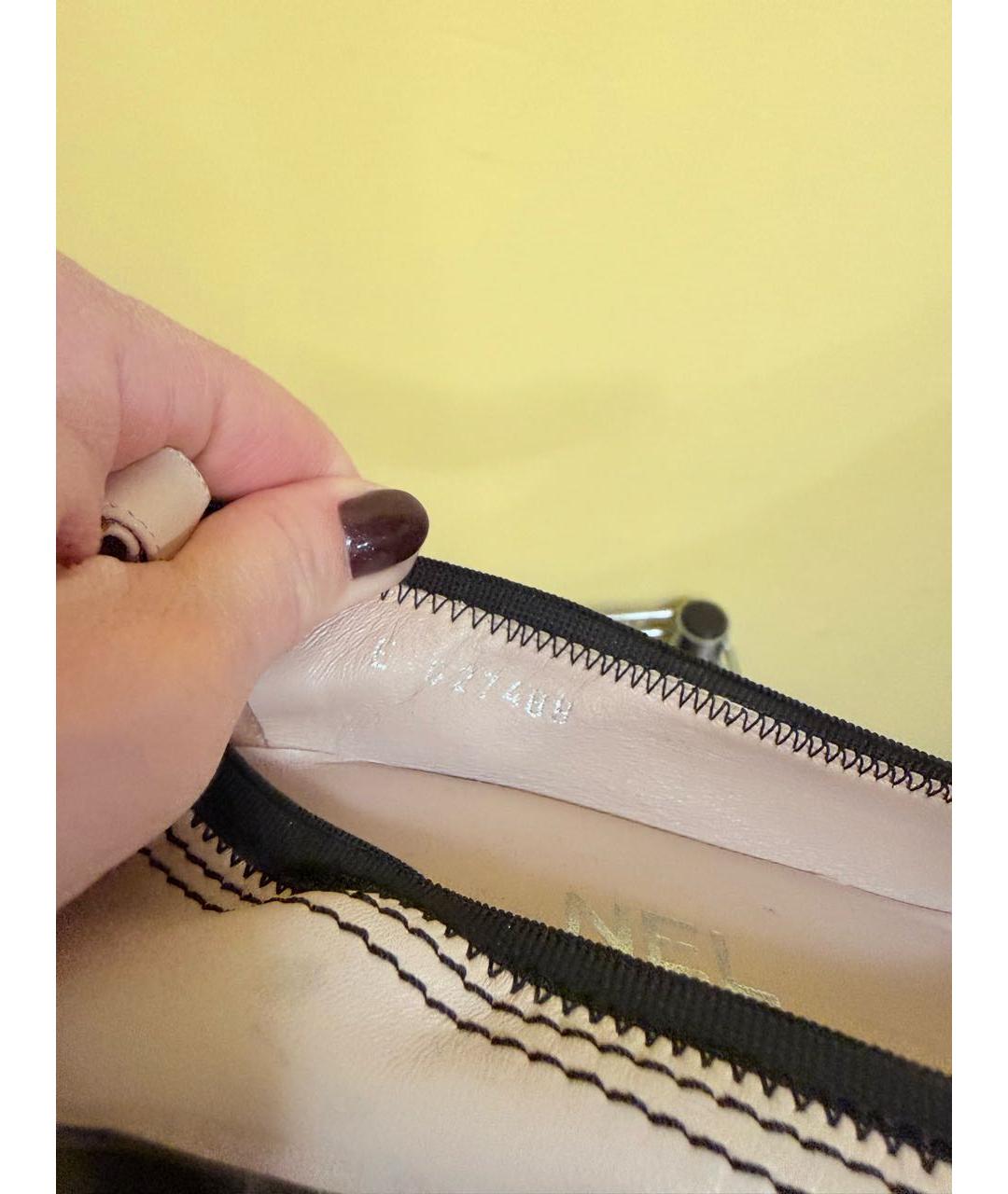 CHANEL Бежевые кожаные туфли, фото 6