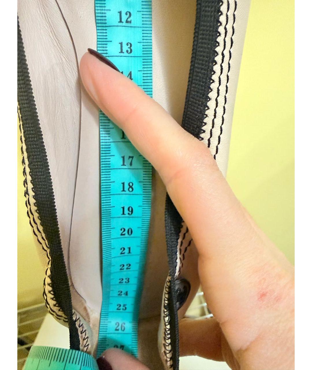 CHANEL Бежевые кожаные туфли, фото 8