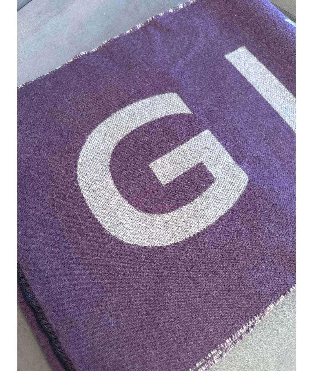 GIVENCHY Фиолетовый шерстяной шарф, фото 2