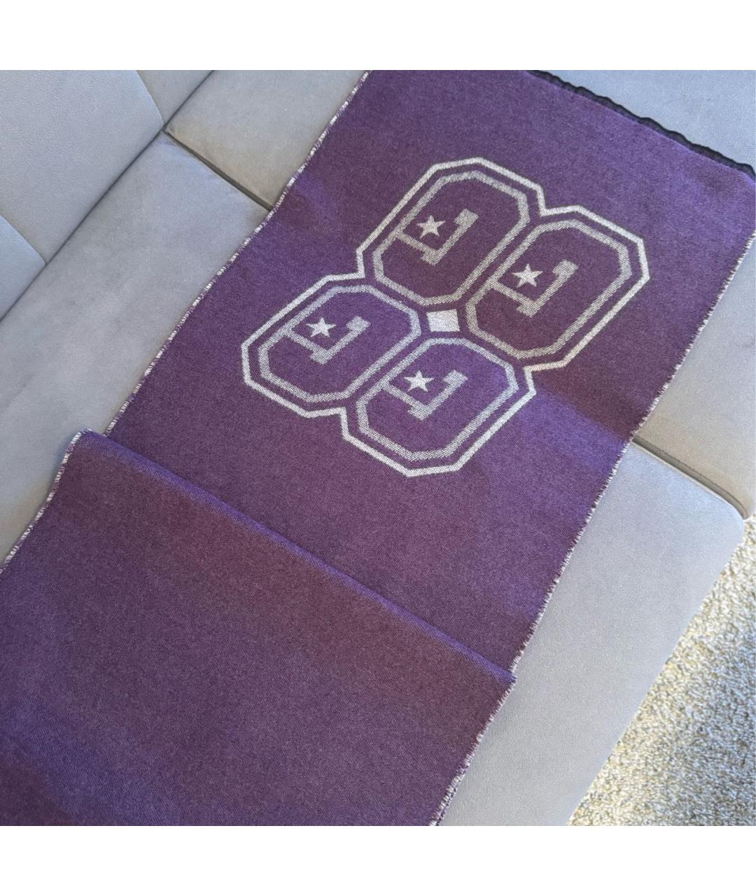 GIVENCHY Фиолетовый шерстяной шарф, фото 5