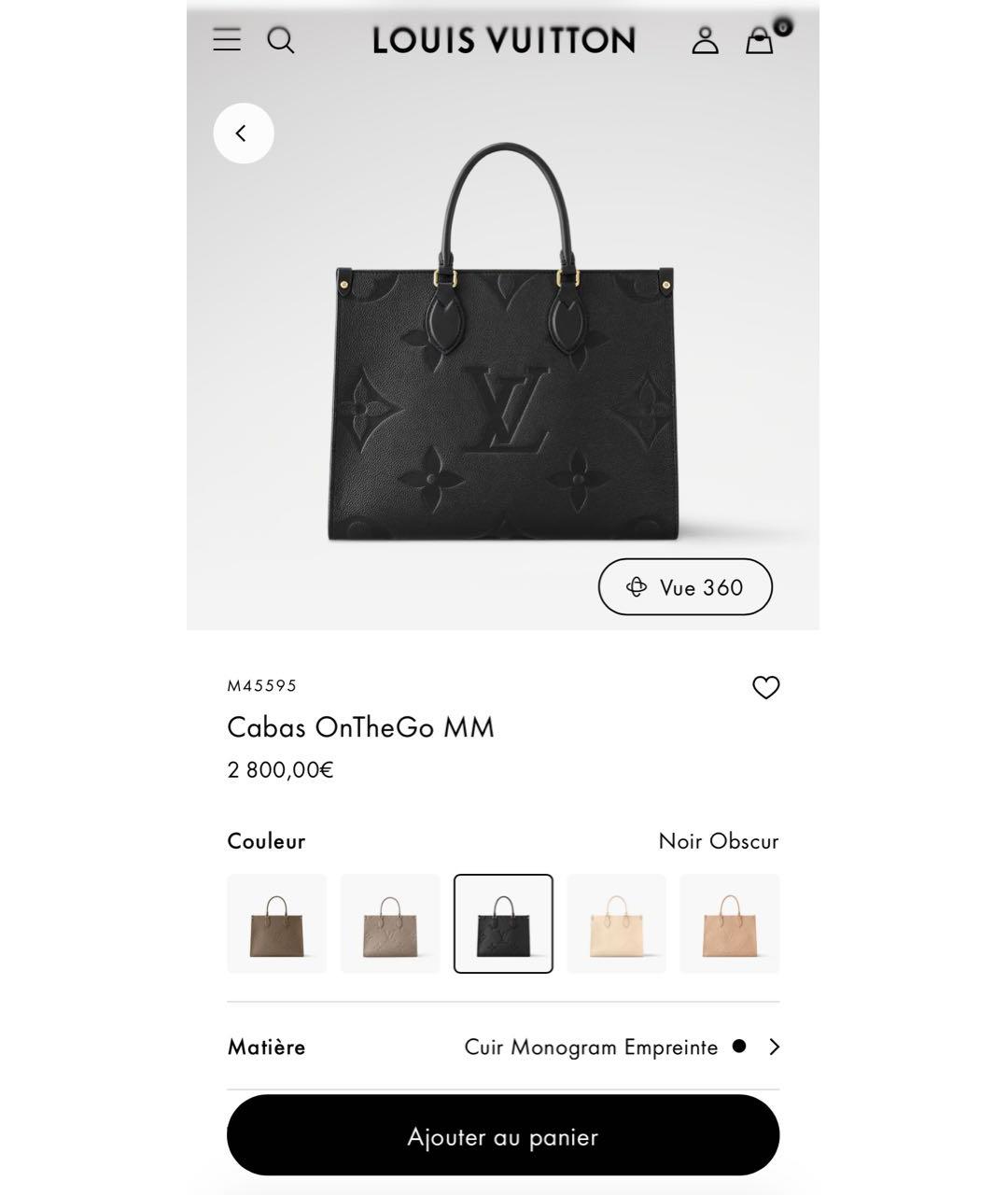 LOUIS VUITTON Черная кожаная сумка тоут, фото 8