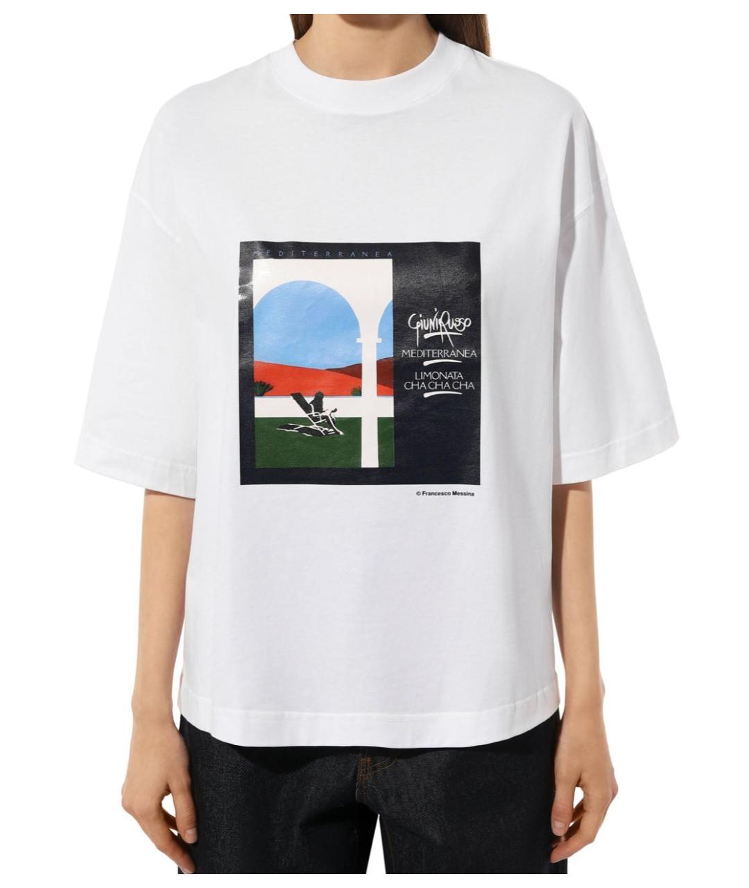 JACQUEMUS Белая хлопковая футболка, фото 5