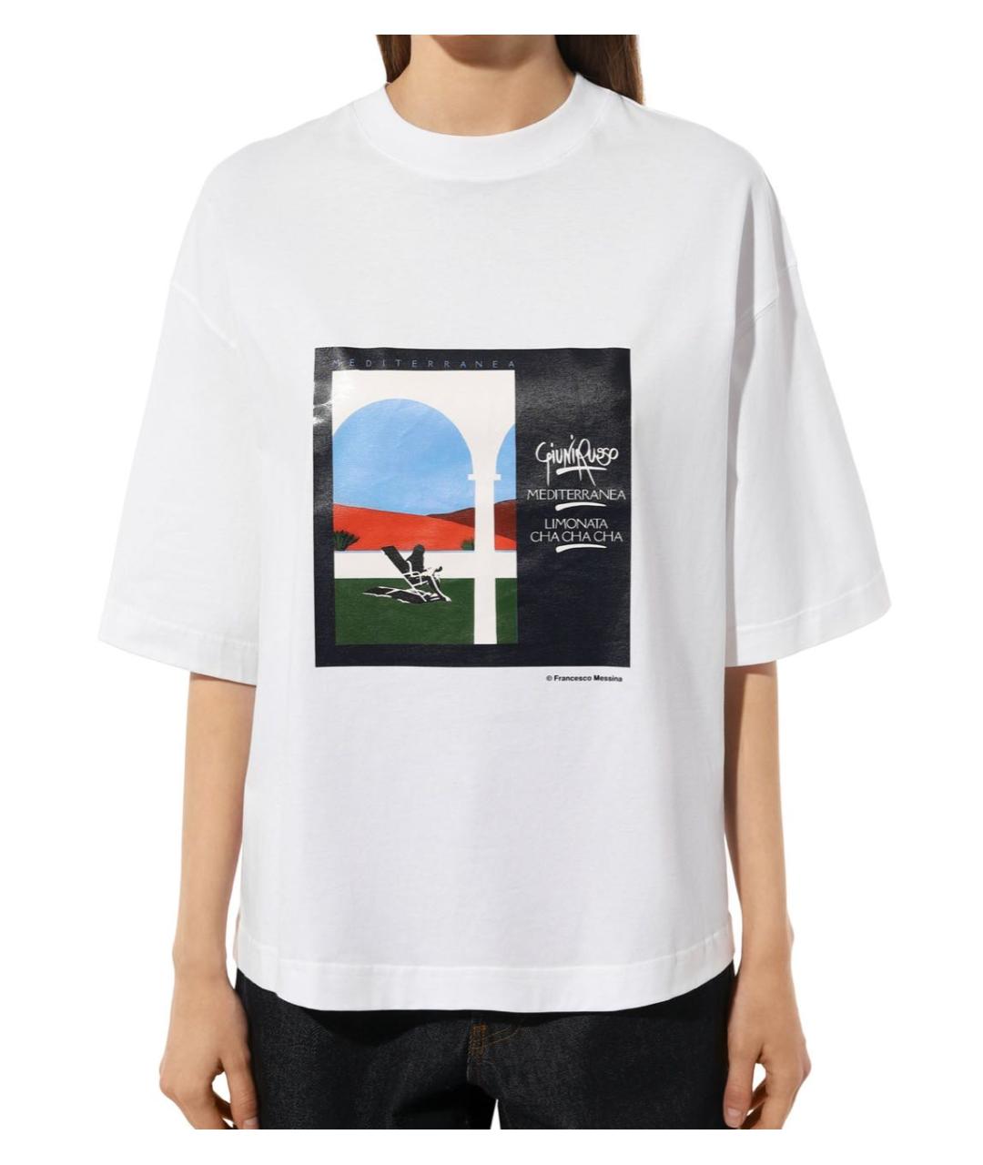 JACQUEMUS Белая хлопковая футболка, фото 2