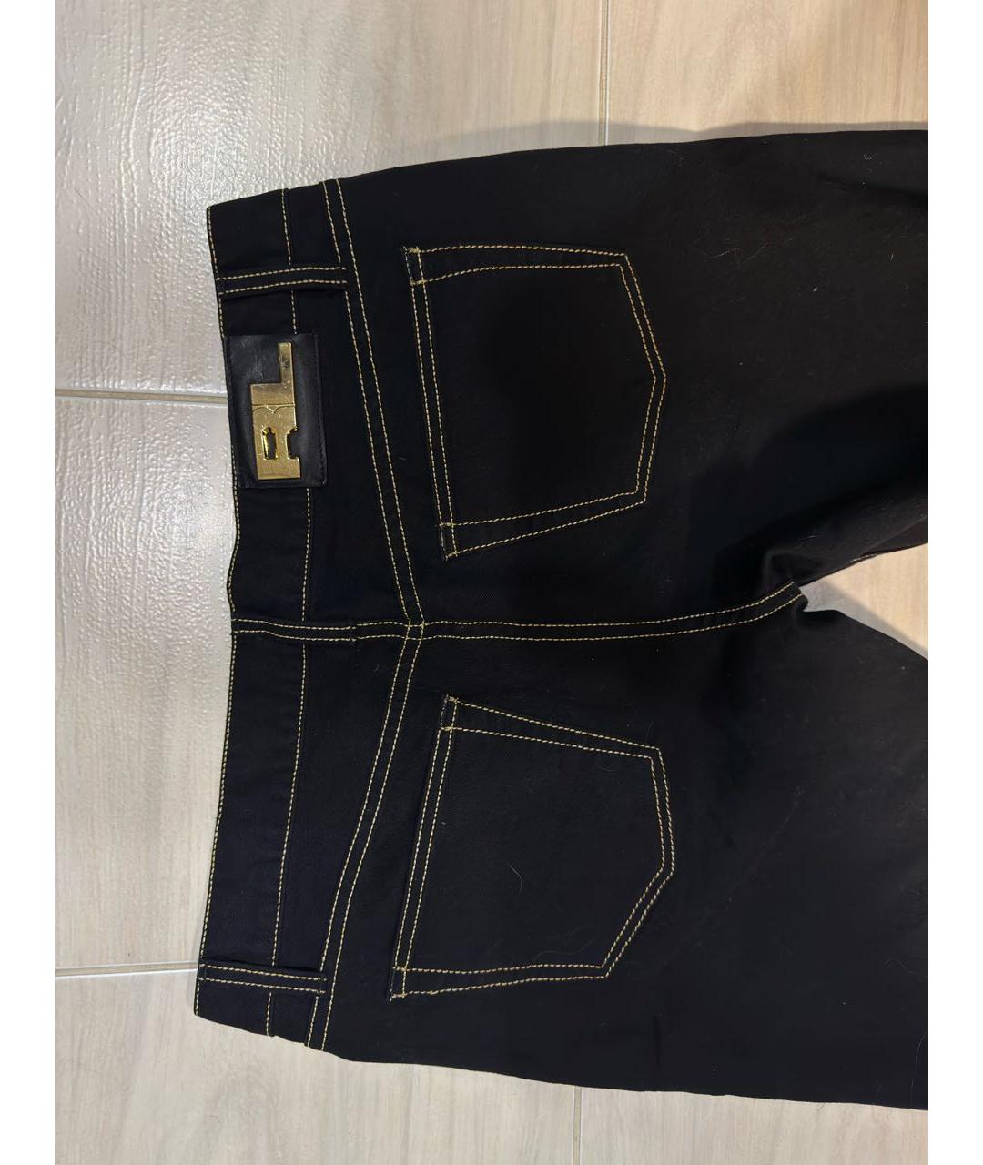 RALPH LAUREN Черные хлопковые джинсы клеш, фото 2