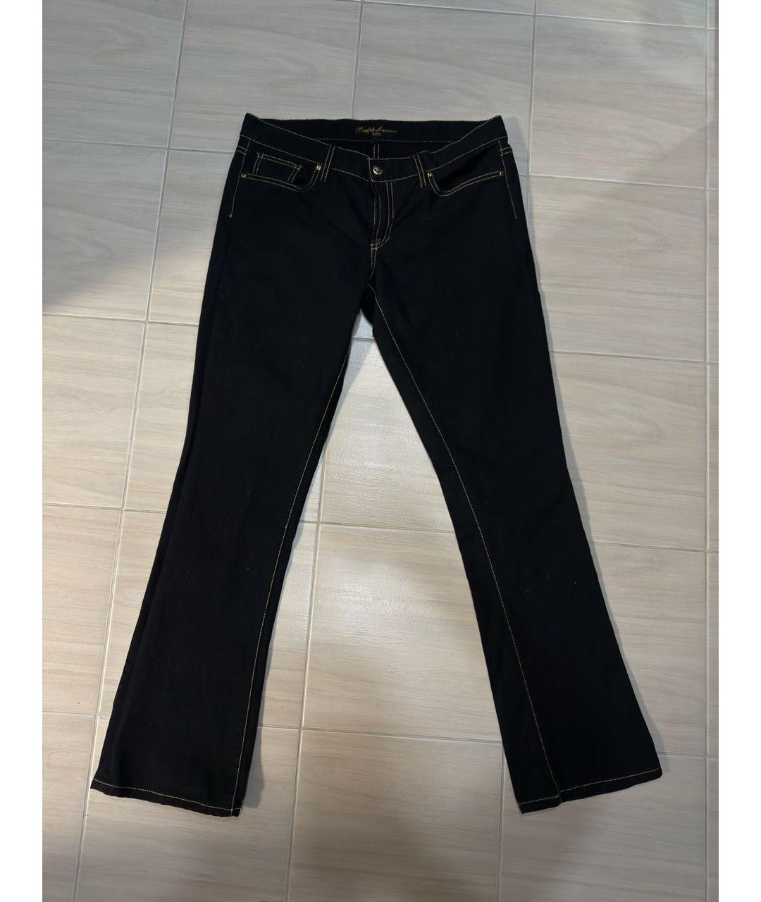 RALPH LAUREN Черные хлопковые джинсы клеш, фото 8
