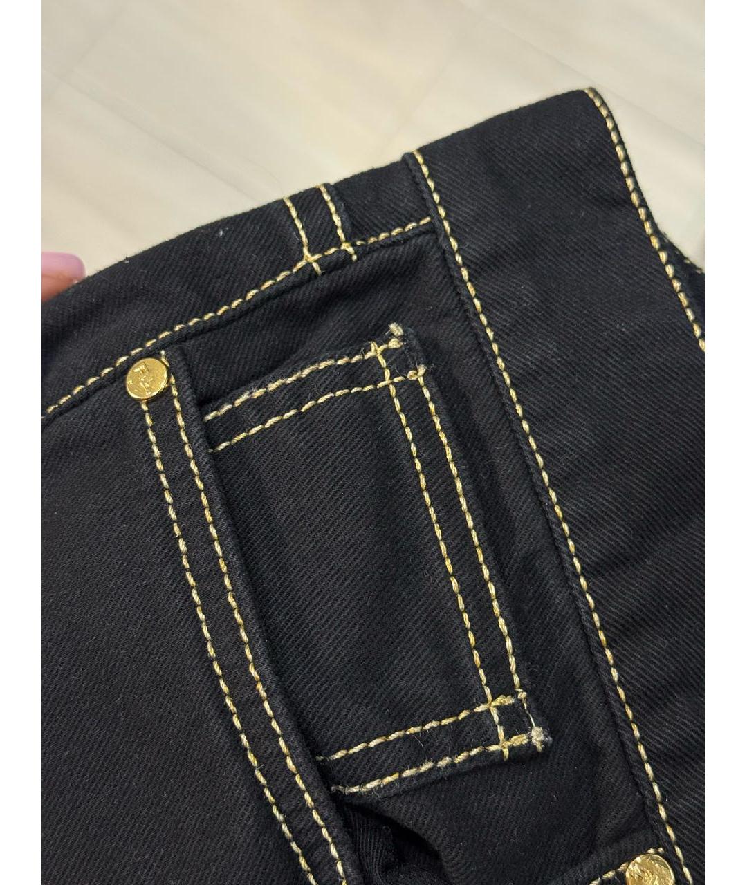 RALPH LAUREN Черные хлопковые джинсы клеш, фото 4